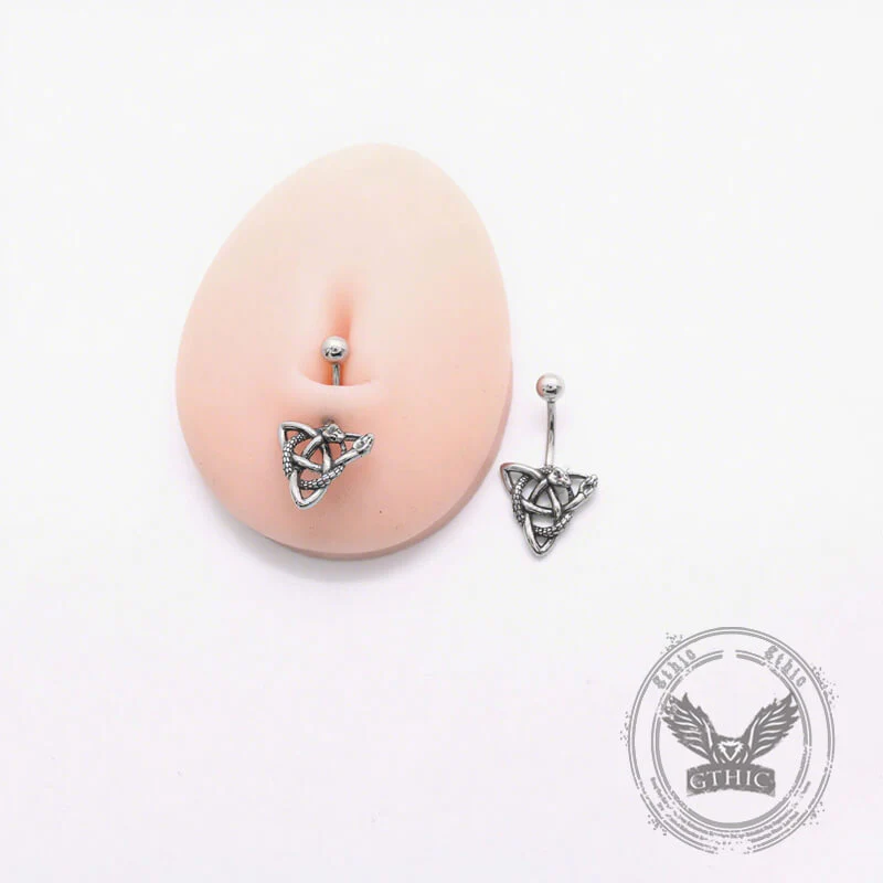 17273-punk-triangle-snake-stainless-steel-belly-ring-piercing-2.webp Punk Triangle Snake Stainless Steel Belly Ring Piercing