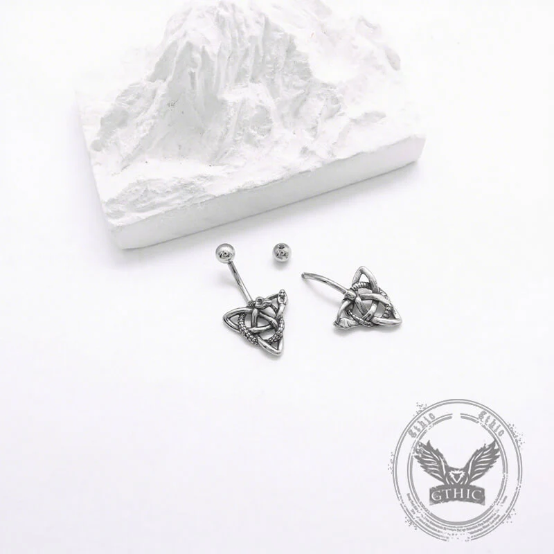 17273-punk-triangle-snake-stainless-steel-belly-ring-piercing-5.webp Punk Triangle Snake Stainless Steel Belly Ring Piercing