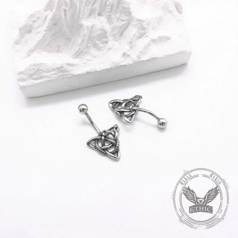 17273-punk-triangle-snake-stainless-steel-belly-ring-piercing-6.webp Punk Triangle Snake Stainless Steel Belly Ring Piercing