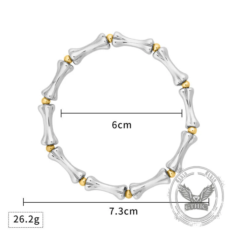Fashion Skull Bone Polished Stainless Steel Bracelet