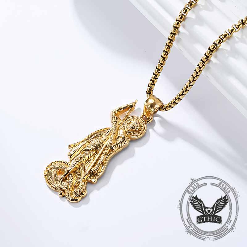 17291-retro-st.-george-slay-dragon-stainless-steel-pendant-11.jpg Retro St. George Slay Dragon Stainless Steel Pendant