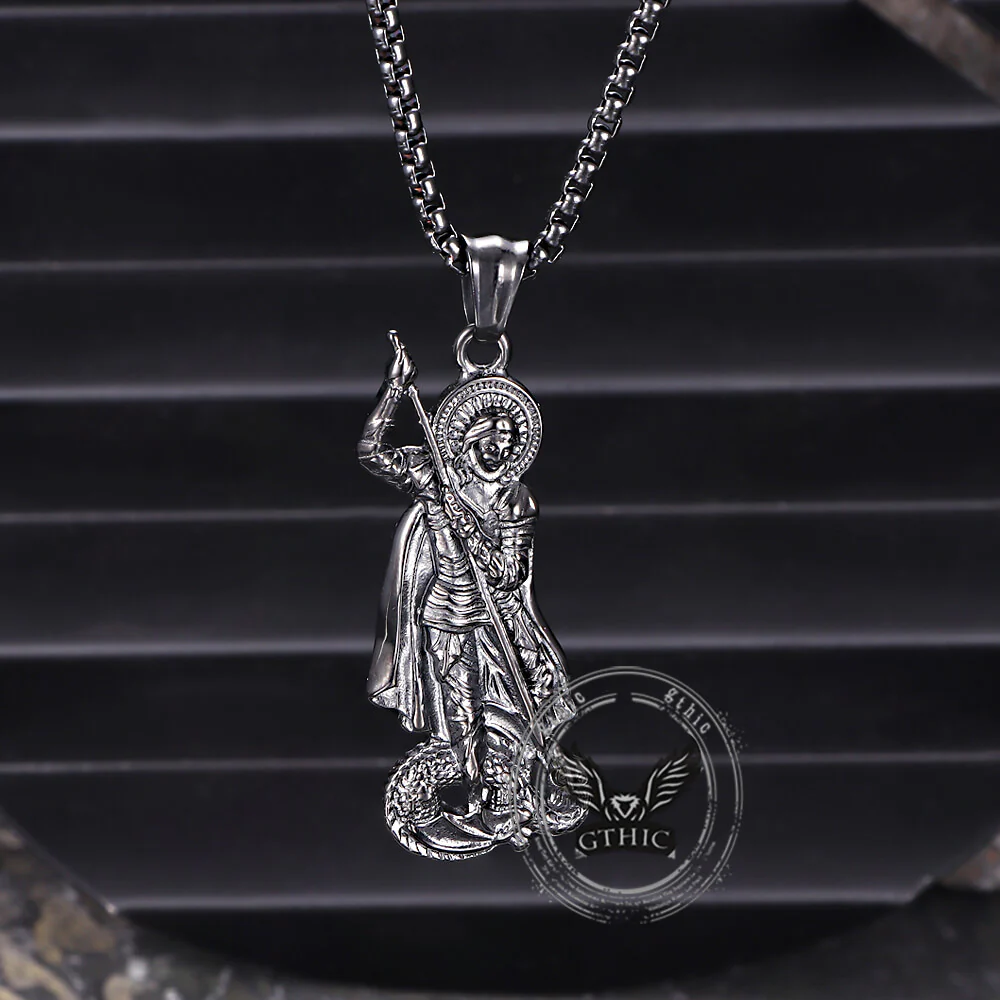 17291-retro-st.-george-slay-dragon-stainless-steel-pendant-12.webp Retro St. George Slay Dragon Stainless Steel Pendant
