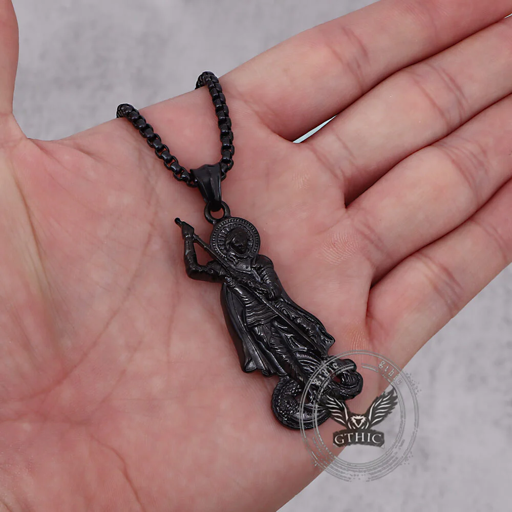 17291-retro-st.-george-slay-dragon-stainless-steel-pendant-5.webp Retro St. George Slay Dragon Stainless Steel Pendant