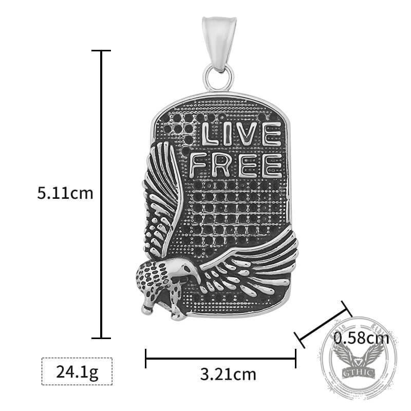 17298-punk-eagle-live-free-square-stainless-steel-pendant-12.jpg Punk Eagle Live Free Square Stainless Steel Pendant