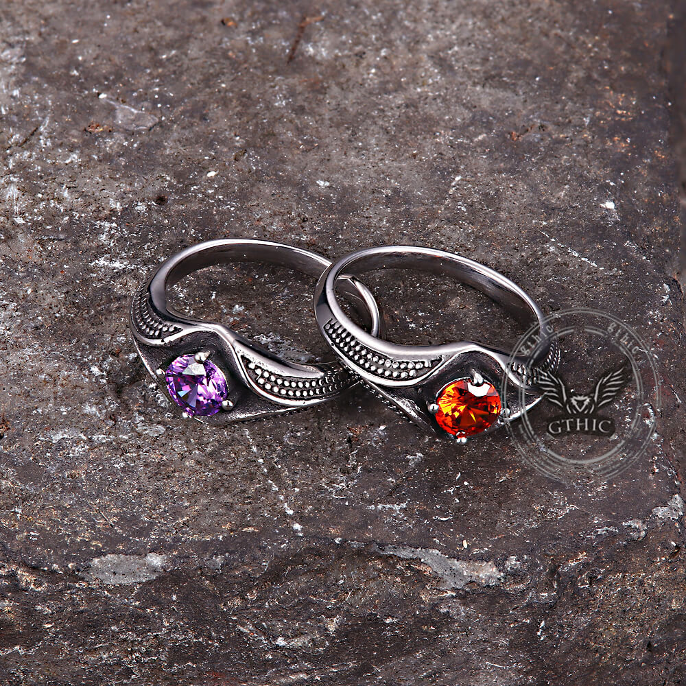17383-simple-gemstone-eye-design-stainless-steel-ring-1.jpg Simple Gemstone Eye Design Stainless Steel Ring