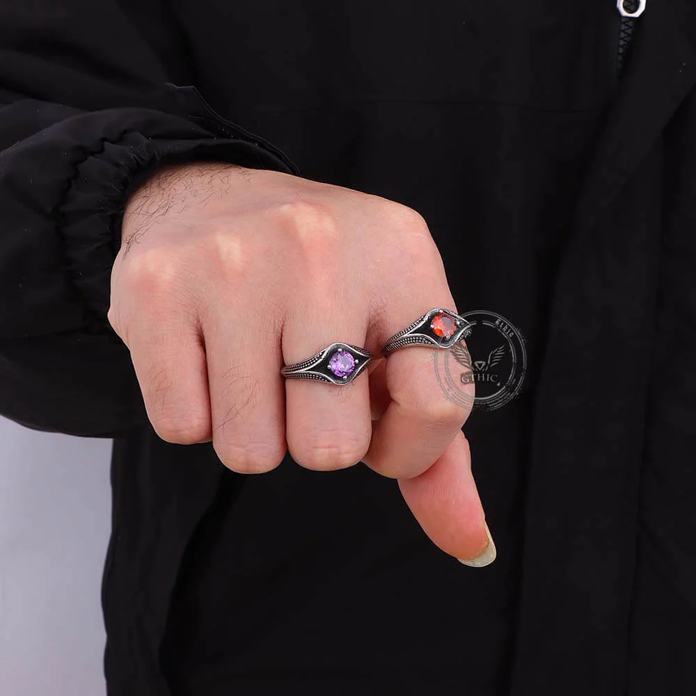 17383-simple-gemstone-eye-design-stainless-steel-ring-2.webp Simple Gemstone Eye Design Stainless Steel Ring