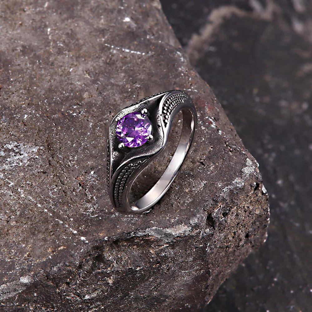 17383-simple-gemstone-eye-design-stainless-steel-ring-5.webp Simple Gemstone Eye Design Stainless Steel Ring