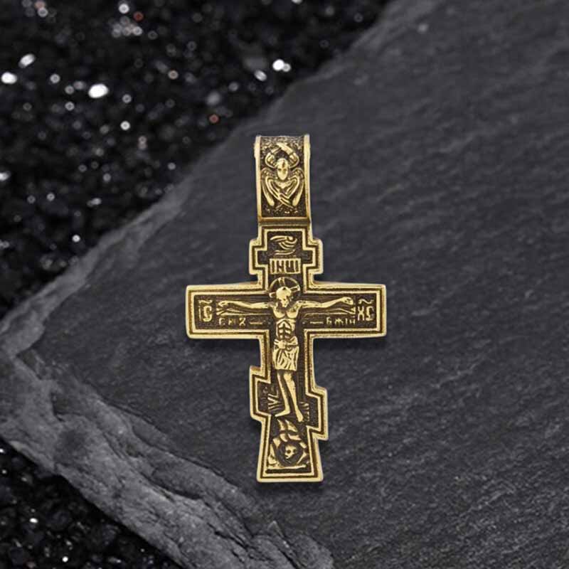 17420-retro-orthodox-crucifixion-stainless-steel-cross-pendant-6.jpg Retro Orthodox Crucifixion Stainless Steel Cross Pendant