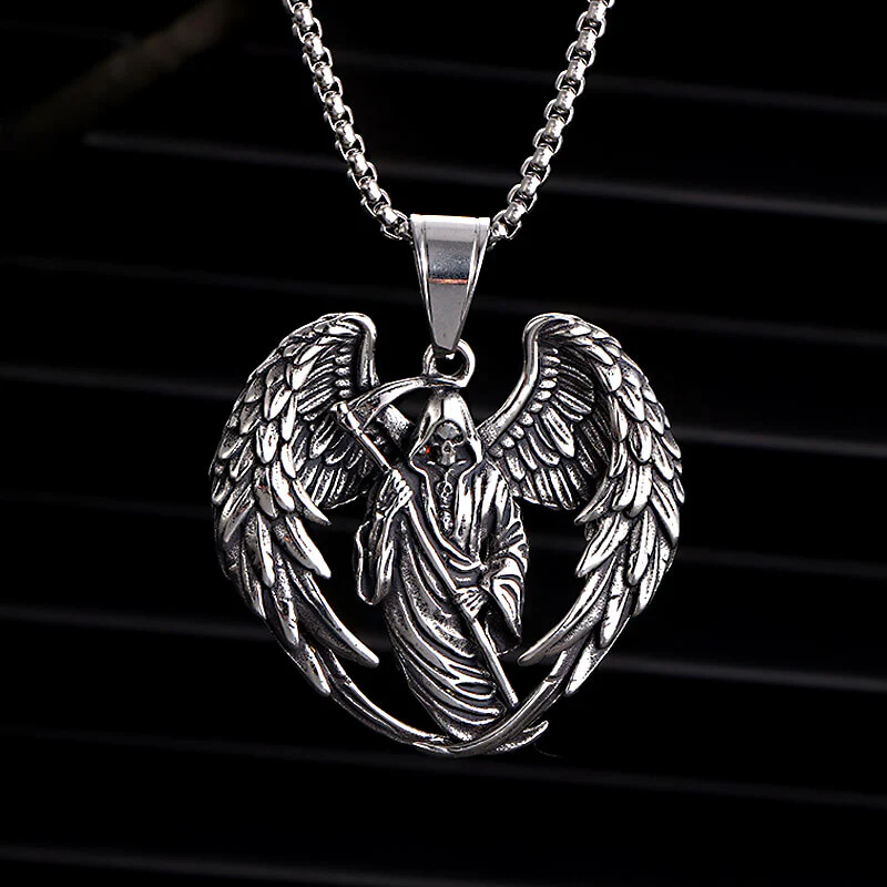 Hip Hop Scythe Grim Reaper Stainless Steel Pendant