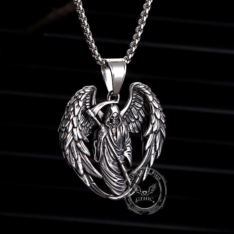Hip Hop Scythe Grim Reaper Stainless Steel Pendant