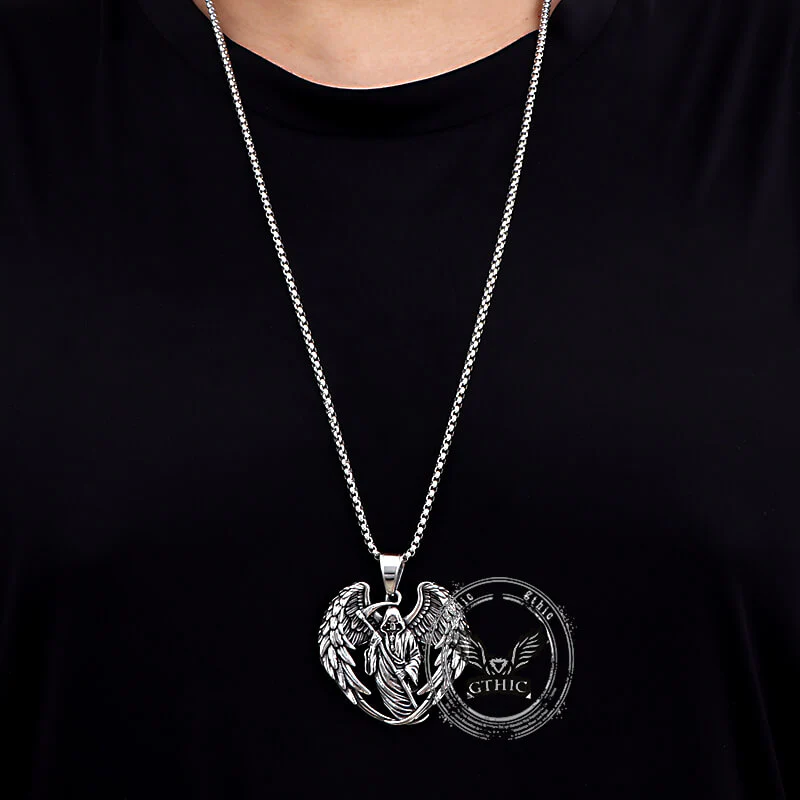 Hip Hop Scythe Grim Reaper Stainless Steel Pendant