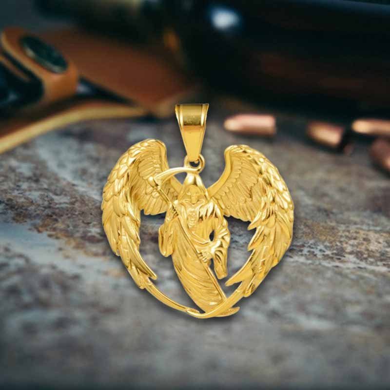 Hip Hop Scythe Grim Reaper Stainless Steel Pendant