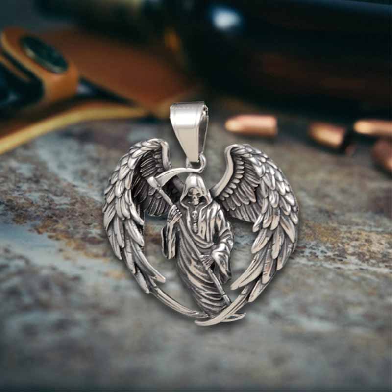 Hip Hop Scythe Grim Reaper Stainless Steel Pendant