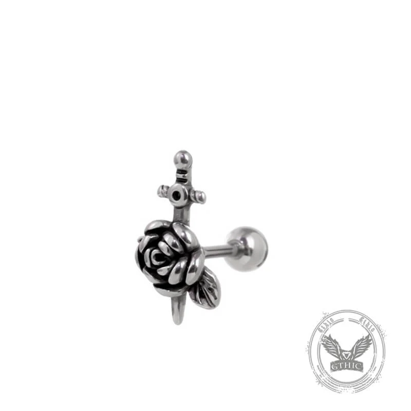 Punk Multi-Style Skull Heart Stainless Steel Earrings Set