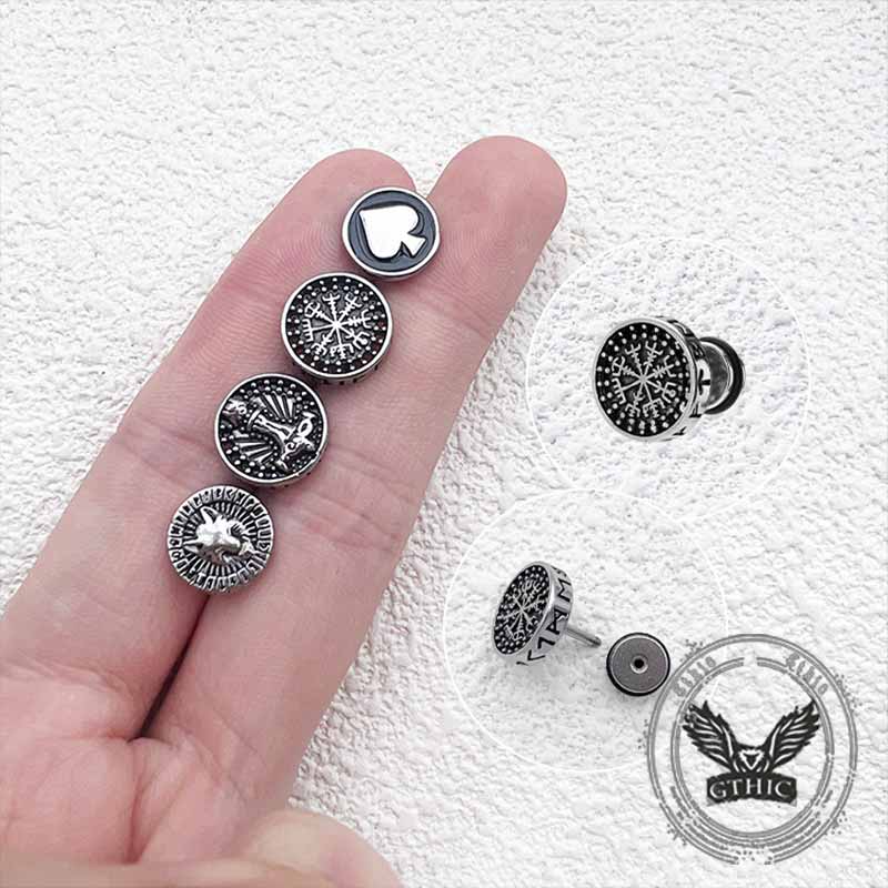 17467-retro-viking-pattern-stainless-steel-stud-earrings-3.jpg Retro Viking Pattern Stainless Steel Stud Earrings