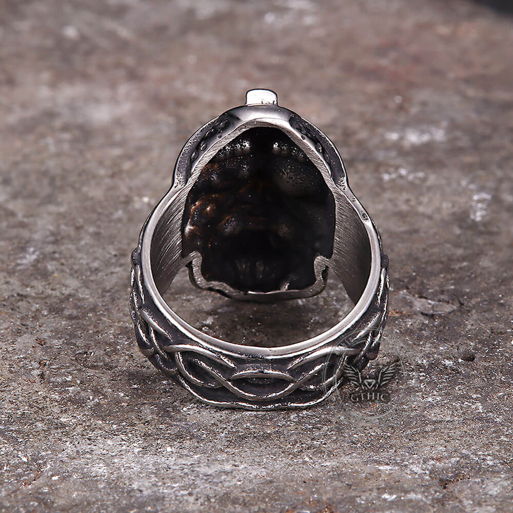 Nordic Viking Odin Head Stainless Steel Ring