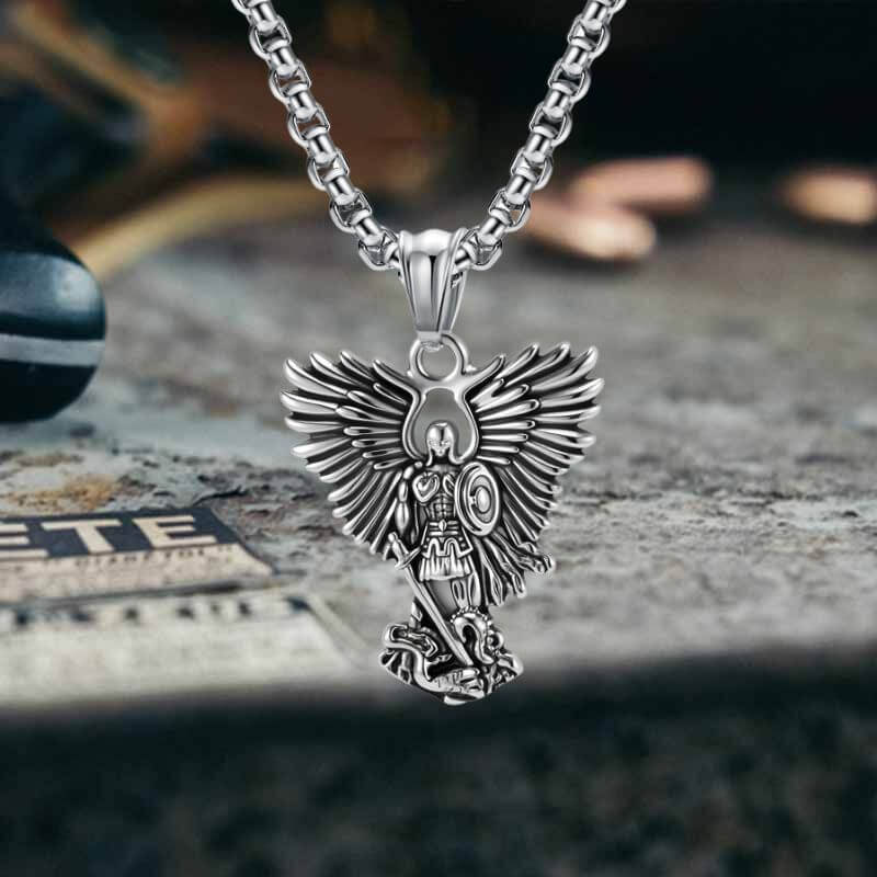 17519-vintage-archangel-saint-michael-stainless-steel-pendant-11.jpg Vintage Archangel Saint Michael Stainless Steel Pendant