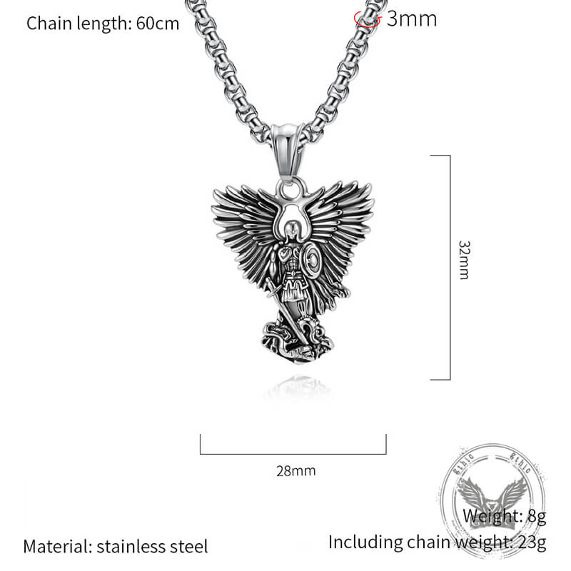 17519-vintage-archangel-saint-michael-stainless-steel-pendant-16.jpg Vintage Archangel Saint Michael Stainless Steel Pendant