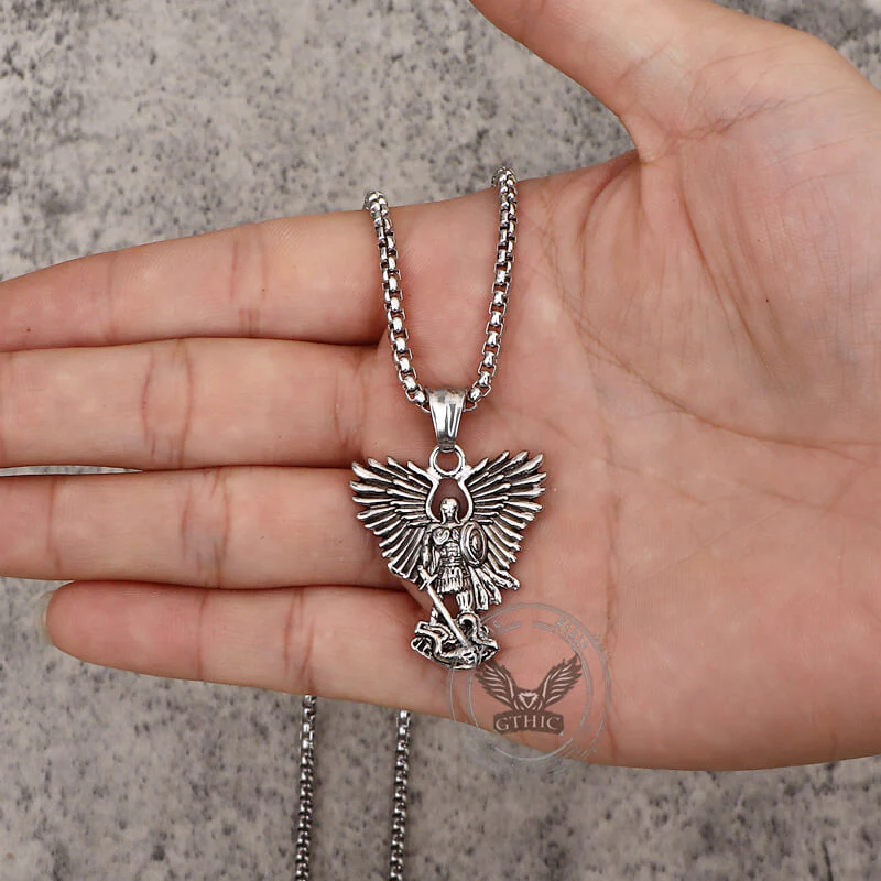 17519-vintage-archangel-saint-michael-stainless-steel-pendant-3.webp Vintage Archangel Saint Michael Stainless Steel Pendant