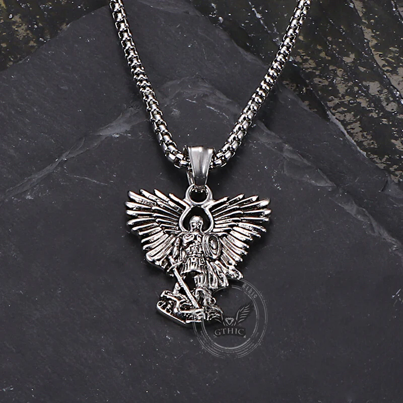 17519-vintage-archangel-saint-michael-stainless-steel-pendant-5.webp Vintage Archangel Saint Michael Stainless Steel Pendant
