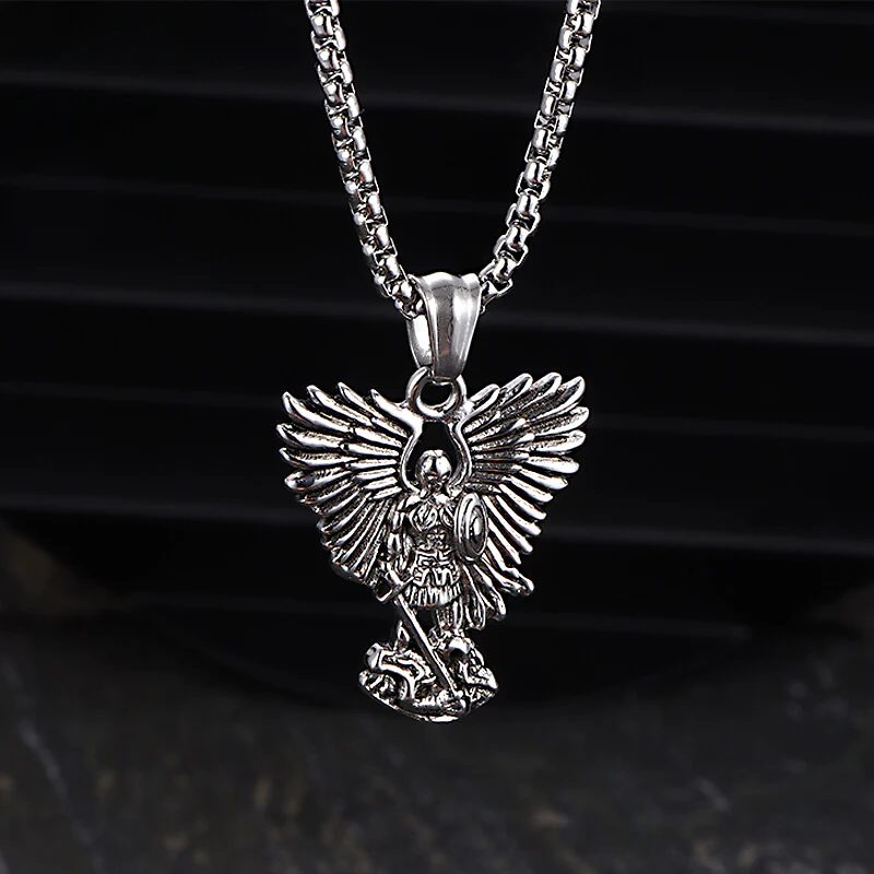 17519-vintage-archangel-saint-michael-stainless-steel-pendant-8.webp Vintage Archangel Saint Michael Stainless Steel Pendant