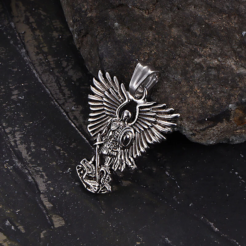 17520-silver-pendant-only-silver-pendant-only-variation-1.webp Vintage Archangel Saint Michael Stainless Steel Pendant