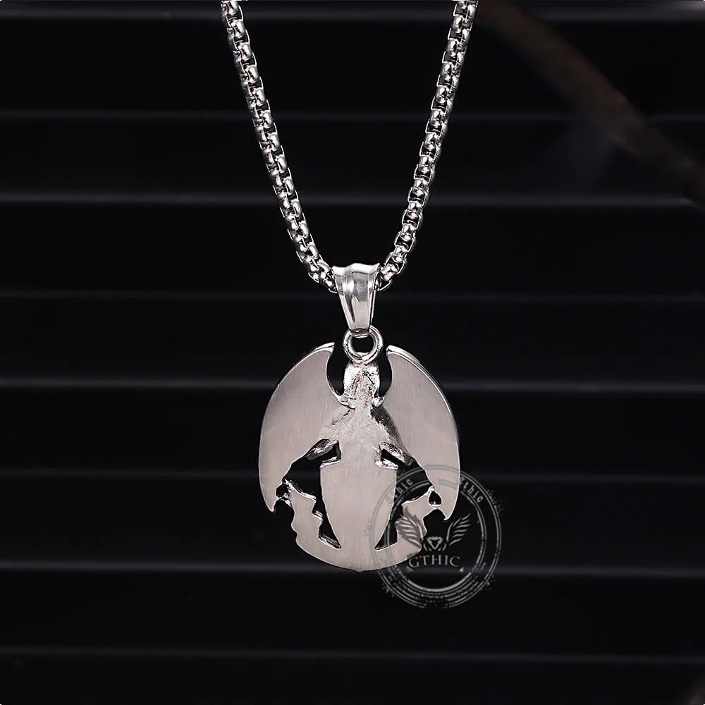 St. Michael Cross Shield Stainless Steel Pendant