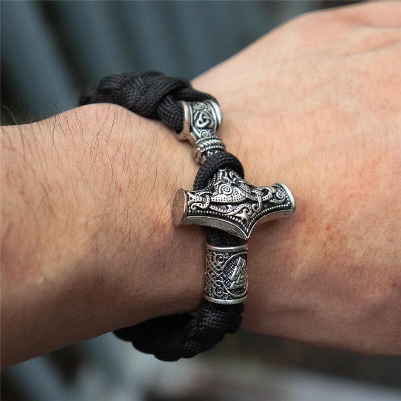 1758-thor-s-hammer-braided-rope-viking-bracelet-3.jpg Thor's Hammer Braided Rope Viking Bracelet