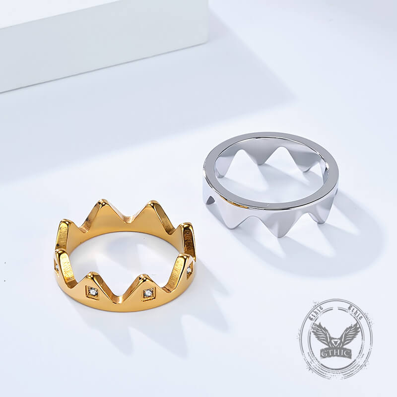 Creative Detachable Diamond Crown Stainless Steel Ring