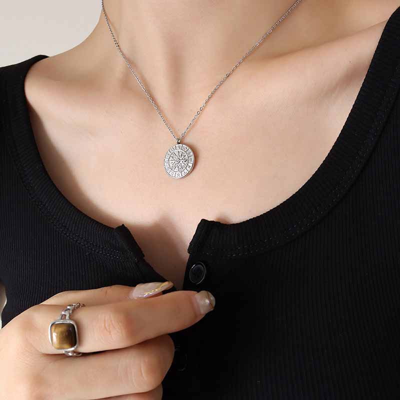 12 Constellation Pointer Stainless Steel Pendant