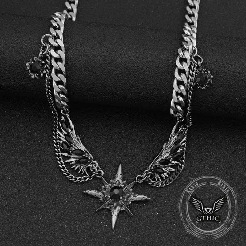 17714-punk-y2k-wings-star-stainless-steel-clavicle-chain-1.jpg Punk Y2K Wings Star Stainless Steel Clavicle Chain