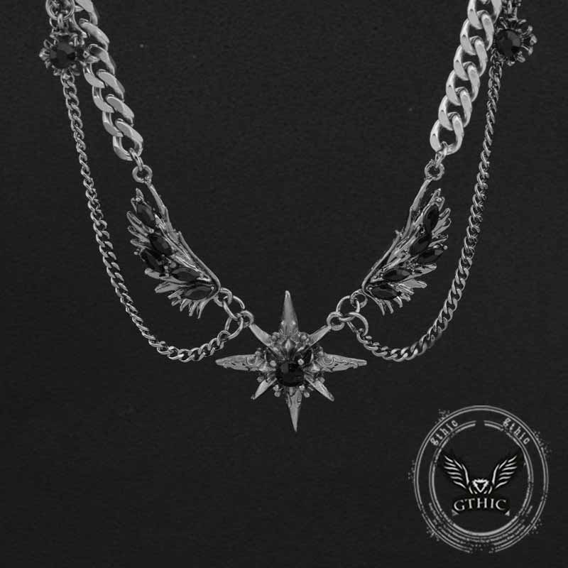 17714-punk-y2k-wings-star-stainless-steel-clavicle-chain-3.jpg Punk Y2K Wings Star Stainless Steel Clavicle Chain