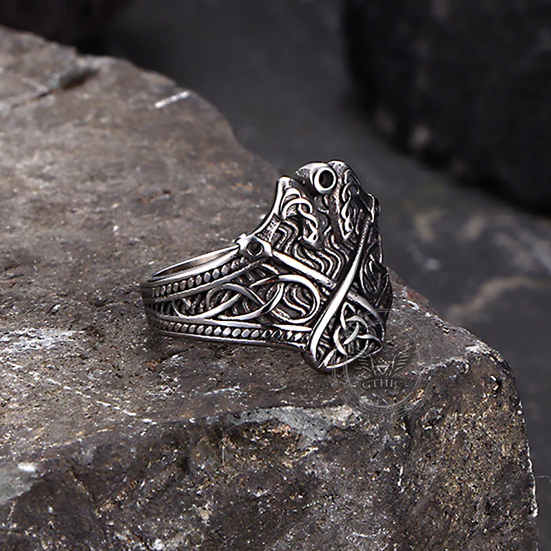 17742-vintage-double-axe-celtic-knot-stainless-steel-viking-ring-7.webp Vintage Double Axe Celtic Knot Stainless Steel Viking Ring