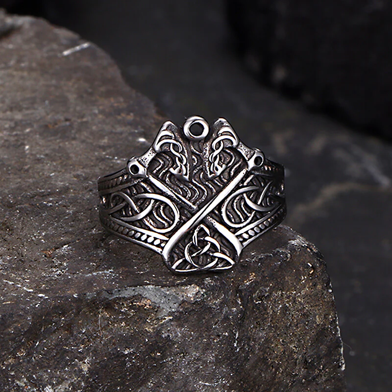 17742-vintage-double-axe-celtic-knot-stainless-steel-viking-ring-8.webp Vintage Double Axe Celtic Knot Stainless Steel Viking Ring