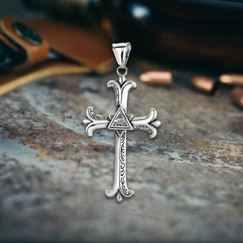 17809-vintage-all-seeing-eye-cross-stainless-steel-pendant-14.jpg Vintage All-Seeing Eye Cross Stainless Steel Pendant