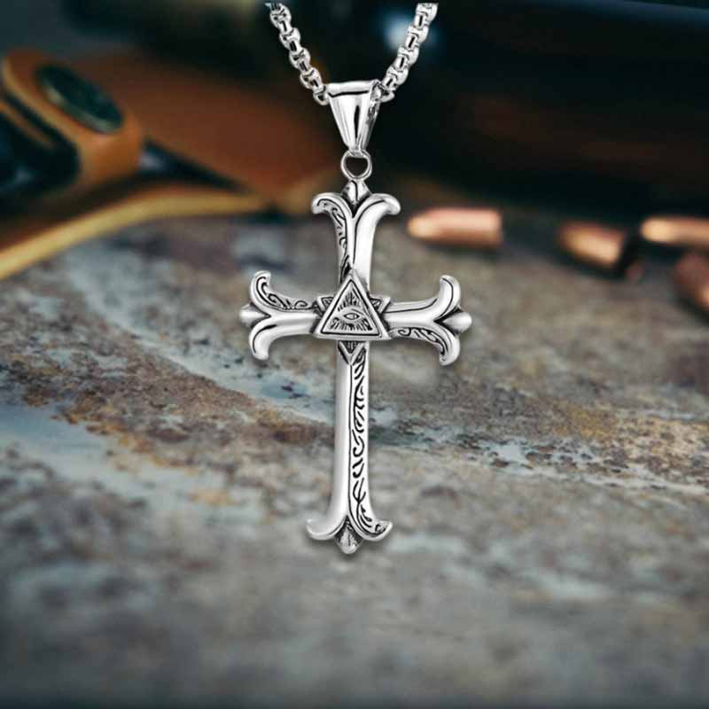 17809-vintage-all-seeing-eye-cross-stainless-steel-pendant-6.jpg Vintage All-Seeing Eye Cross Stainless Steel Pendant