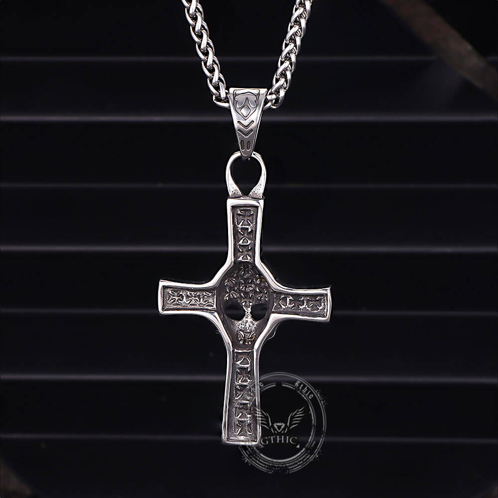 Hip Hop Skull Cross Stainless Steel Pendant
