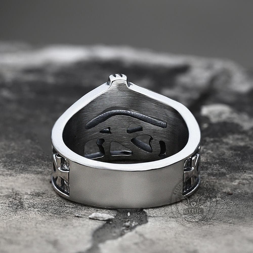 Egyptian Eye of Ra Ankh Stainless Steel Egypt Ring
