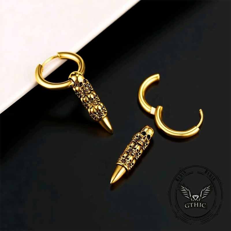 17936-vintage-stacked-skull-bullet-stainless-steel-earrings-10.jpg Vintage Stacked Skull Bullet Stainless Steel Earrings