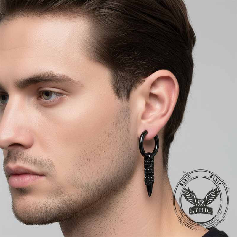 17936-vintage-stacked-skull-bullet-stainless-steel-earrings-2.jpg Vintage Stacked Skull Bullet Stainless Steel Earrings
