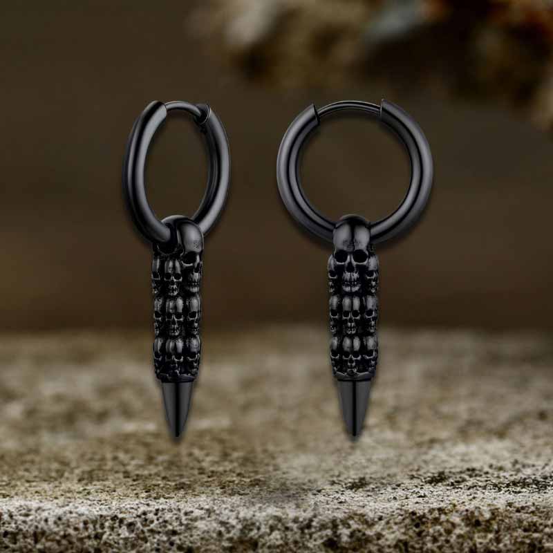 17936-vintage-stacked-skull-bullet-stainless-steel-earrings-5.jpg Vintage Stacked Skull Bullet Stainless Steel Earrings
