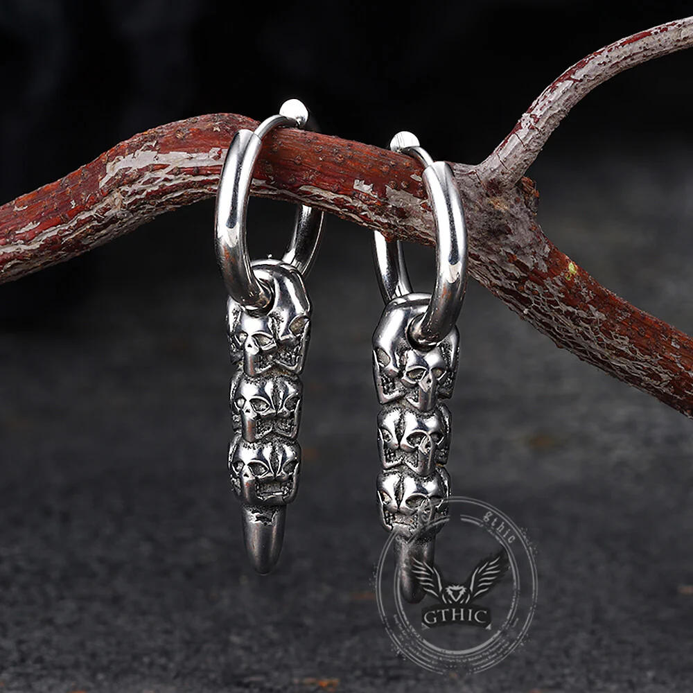 17936-vintage-stacked-skull-bullet-stainless-steel-earrings-8.webp Vintage Stacked Skull Bullet Stainless Steel Earrings