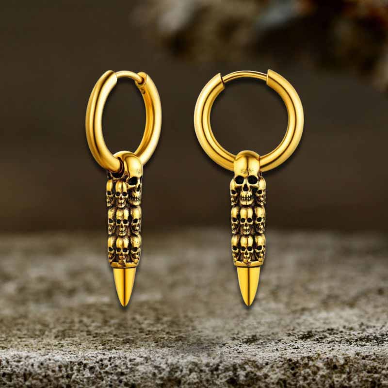 17936-vintage-stacked-skull-bullet-stainless-steel-earrings-9.jpg Vintage Stacked Skull Bullet Stainless Steel Earrings