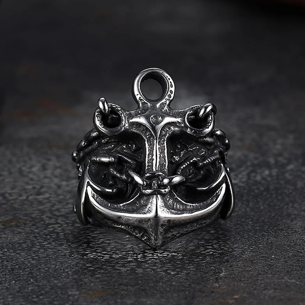 Vintage Anchor Chain Stainless Steel Marine Ring