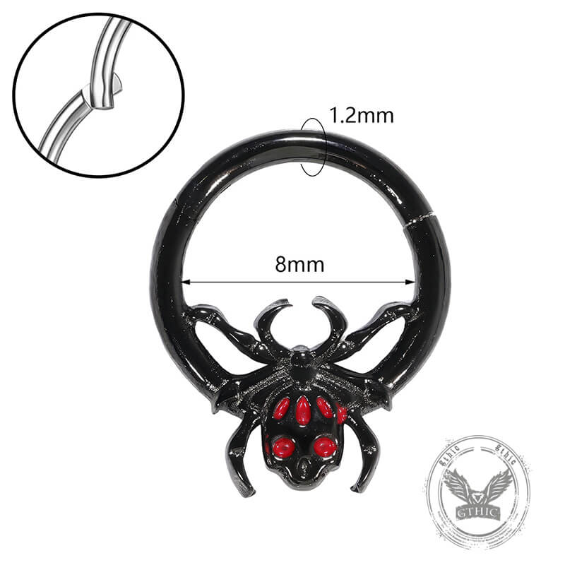 Punk Spider Nose Ring Stainless Steel Piercing