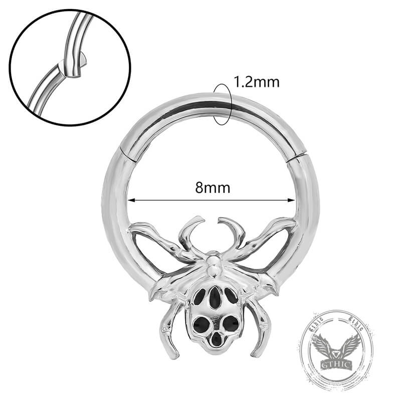 Punk Spider Nose Ring Stainless Steel Piercing