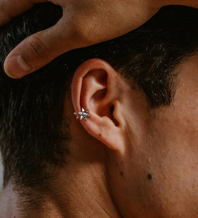 Punk Double-Sided Spiked Stainless Steel Earrings