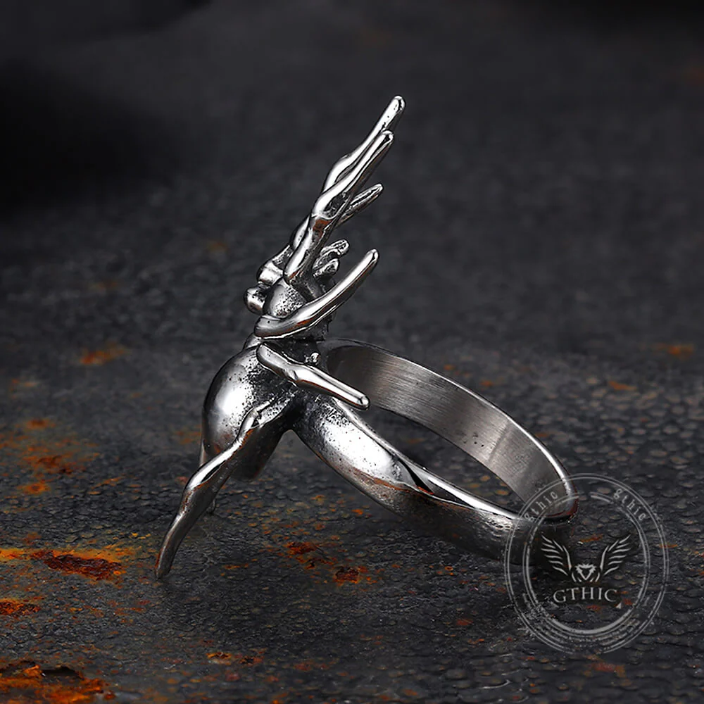 Punk Spider Stainless Steel Animal Ring