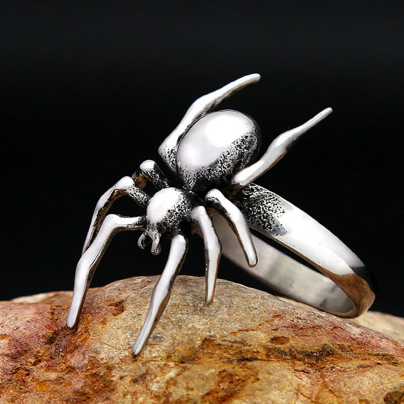 Punk Spider Stainless Steel Animal Ring