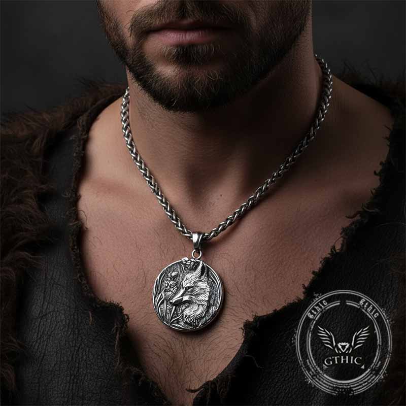 18040-vintage-odin-wolf-stainless-steel-viking-pendant-2.jpg Vintage Odin Wolf Stainless Steel Viking Pendant